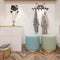 River Multi Color With Golden Metal Ottomans Poufs