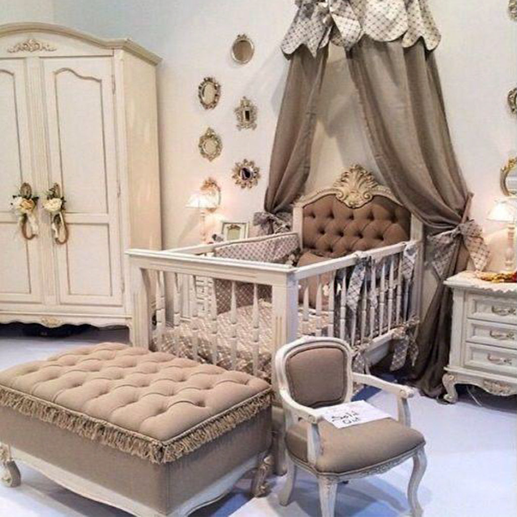 Buy Arlette Canopy "Beige" Children's room Baby cot Cribs Beds
