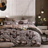 Hereto Indian Brown Handmade Bed Sheets With 2 Pillow Cover
