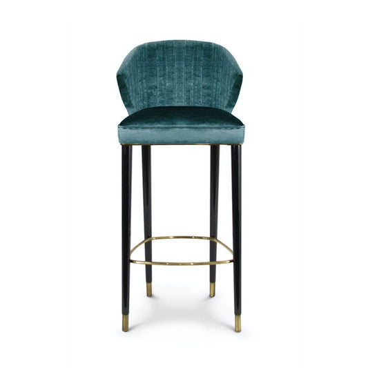 Tirana Teal Green Upholstered Bar Stools