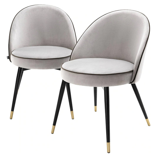 Tucker Gray Upholstered Modern Dining Chairs