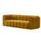 Parker Mustard  Yellow Modern Velvet Three Seater Sofas