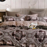 Hereto Indian Brown Handmade Bed Sheets With 2 Pillow Cover
