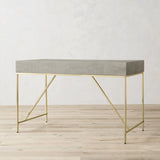 Cooper Grey Modern Work From Home Desks With 2 Drawers
