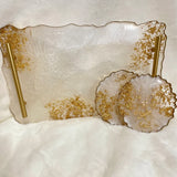 Regent Resin Coasters Set of 4 and Tray
