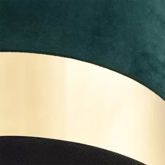Sawyer Teal Green With Golden Metal Ottomans Poufs