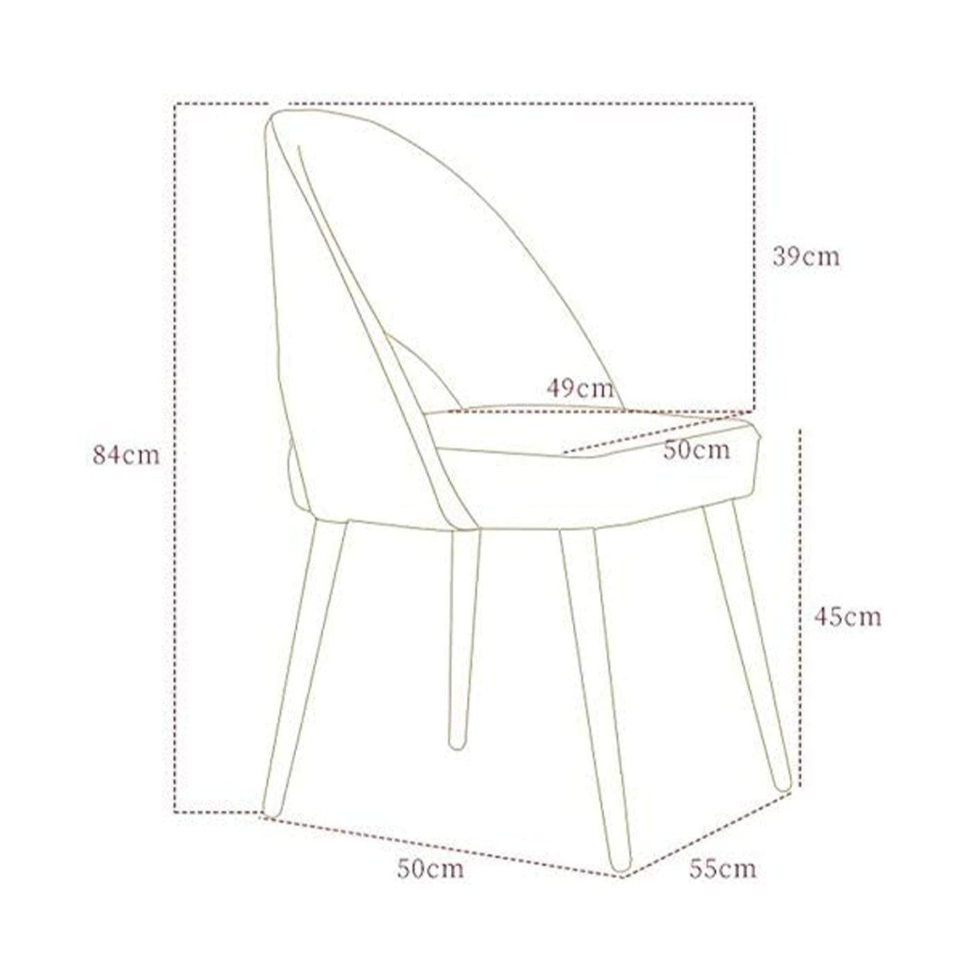 Camden Blue Upholstered Modern Dining Chairs