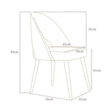 Camden Blue Upholstered Modern Dining Chairs