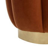 Dane Luxury Orange Ottomans Poufs