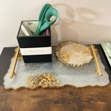 Regent Resin Coasters Set of 4 and Tray