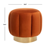 Dane Luxury Orange Ottomans Poufs