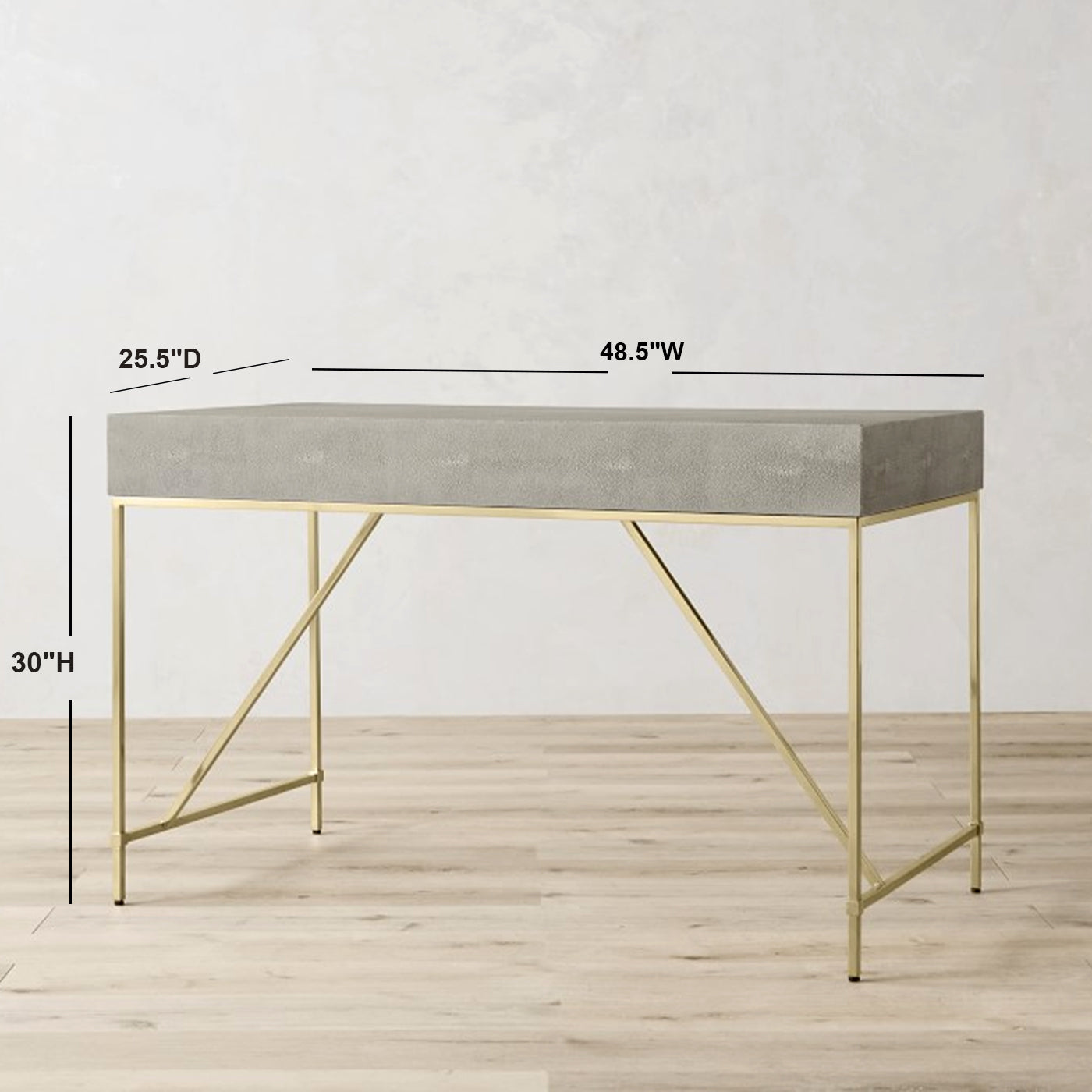 Cooper Grey Modern Work From Home Desks With 2 Drawers