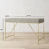 Cooper Grey Modern Work From Home Desks With 2 Drawers