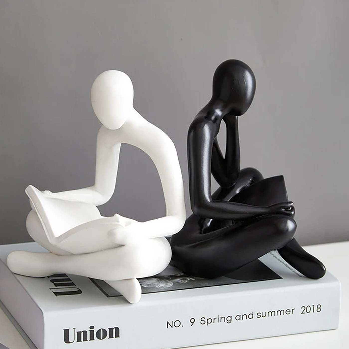 Resin Thinker Style Abstract Sculpture