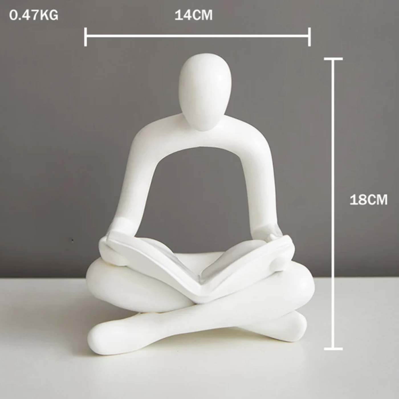 Resin Thinker Style Abstract Sculpture