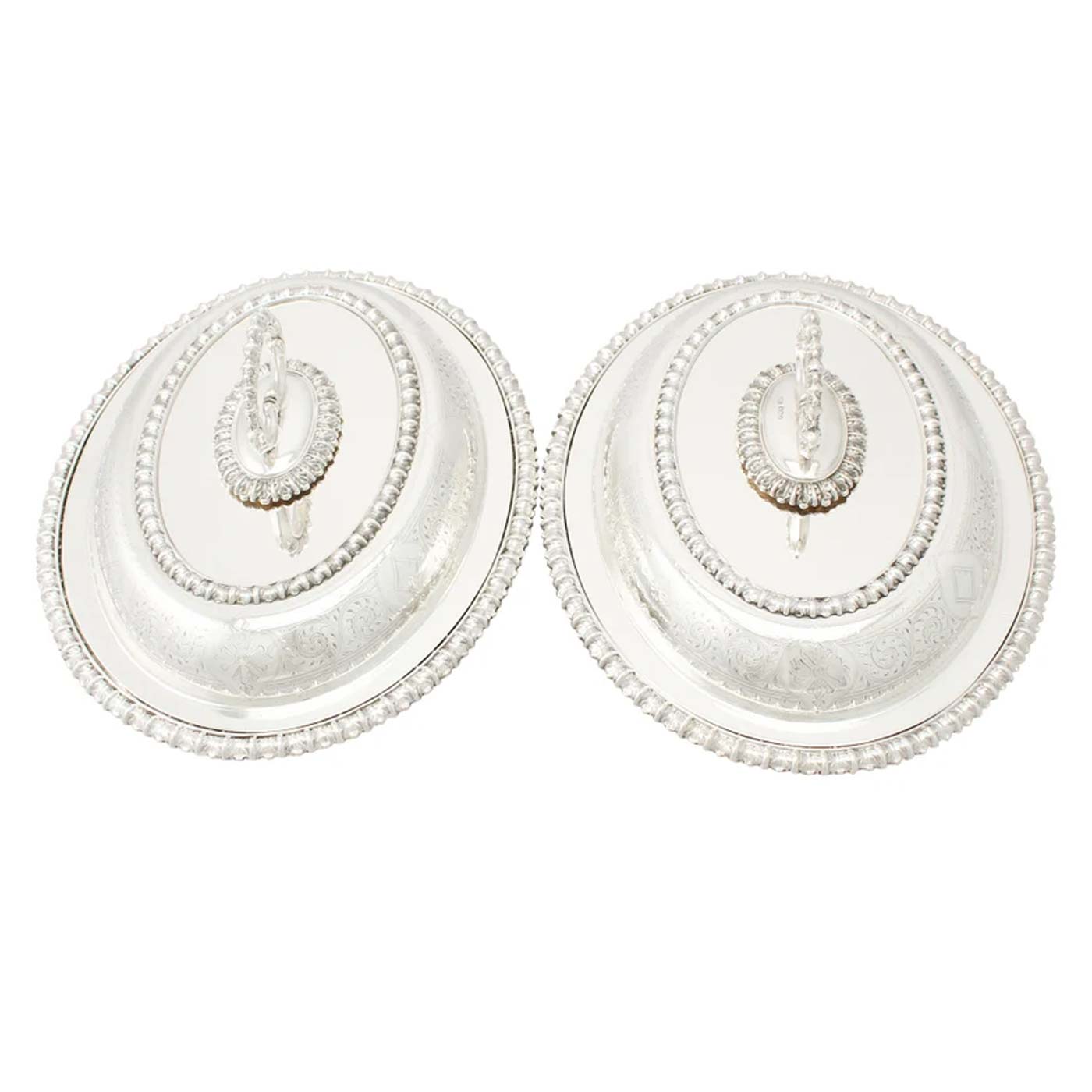 Sterling Silver Entrée Dishes - Antique Victorian